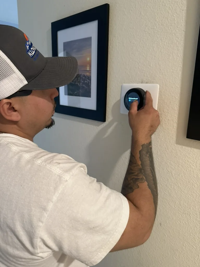 Smart Programmable Thermostat on the Wall