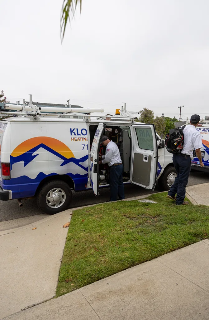 HVAC Servicing Van in Newport Beach